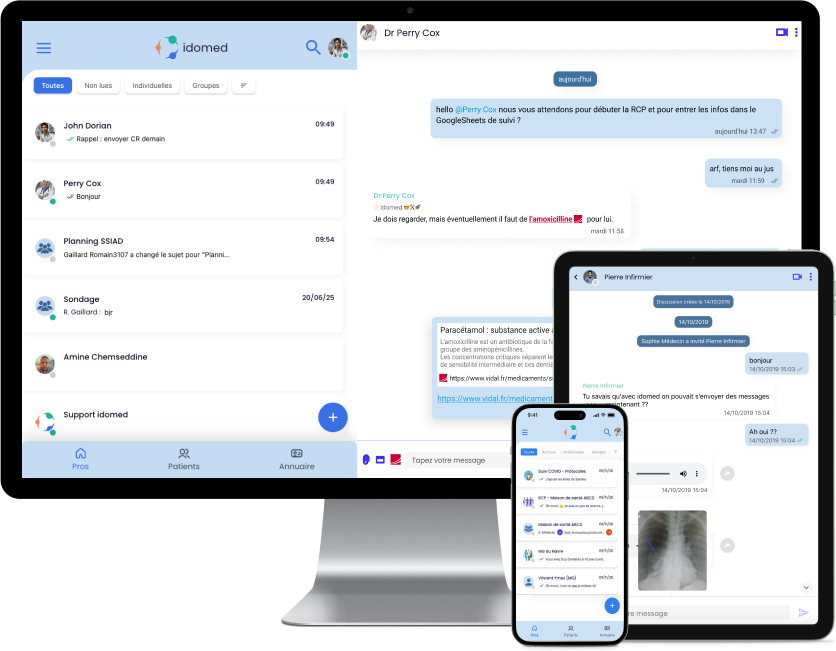 idomed sur ordinateur, tablette et téléphone
